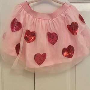 Wink Pink Tulle Skirt with Heart Sequins